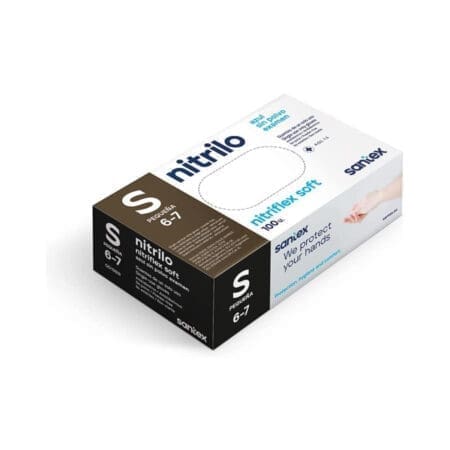 Rukavice nitril nepúdrované Santex S 100ks