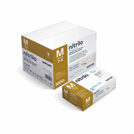 Rukavice nitril nepúdrované Santex M 100ks