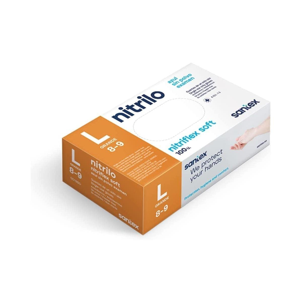 Rukavice nitril nepúdrované Santex L 100ks 1 Rukavice nitril nepúdrované Santex L 100ks